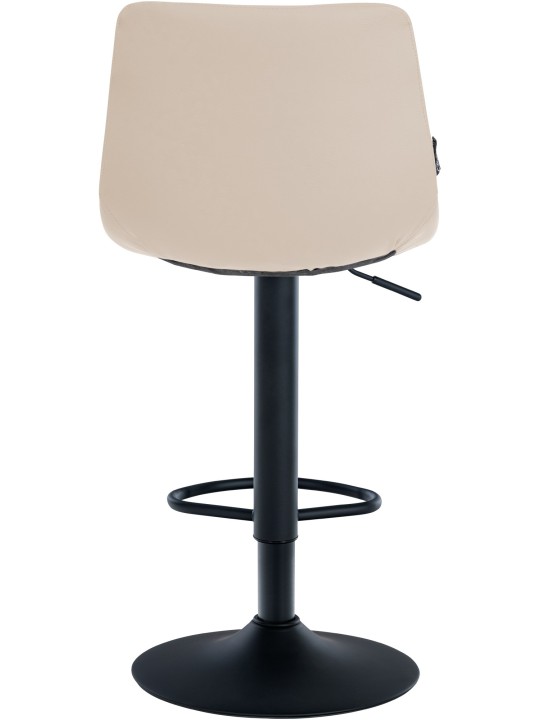 Banqueta alta Jerry couro sintético, creme
