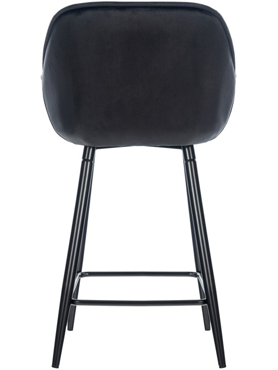 Banqueta alta Gibson 76 veludo, preto