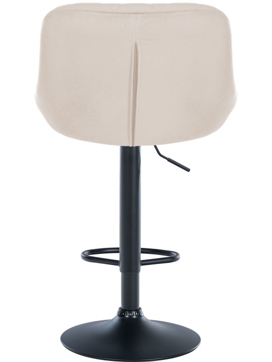 Banqueta alta Lazio veludo, creme