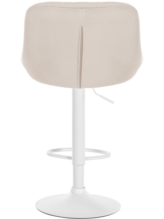 Banqueta alta Lazio veludo, creme