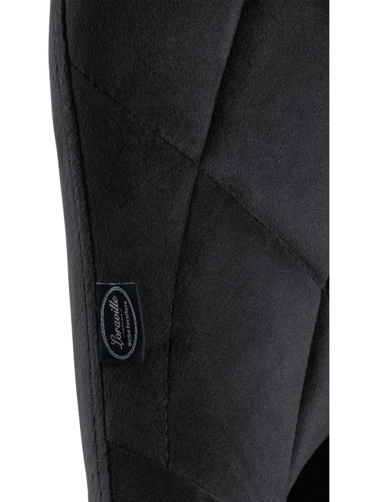 Banqueta alta Lazio veludo, preto