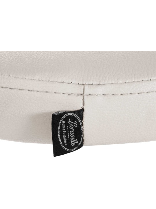 Banqueta alta Ponte couro sintético cromado, branco