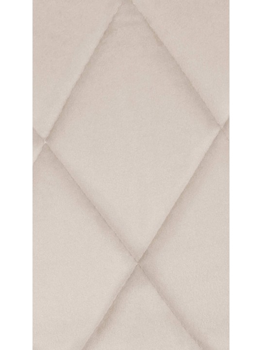 Banqueta alta Lazio veludo cromado, creme