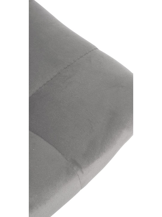 Conjunto de 2 bancos altos Jerry veludo cromado, cinza