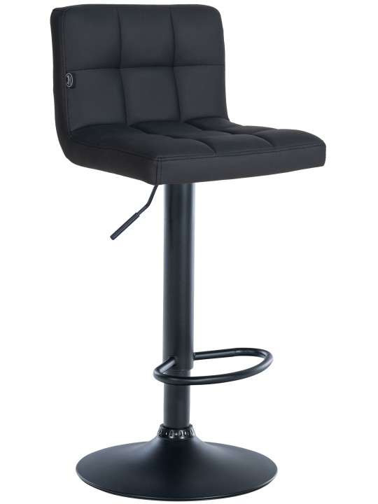 Banqueta alta Feni couro sintético, preto