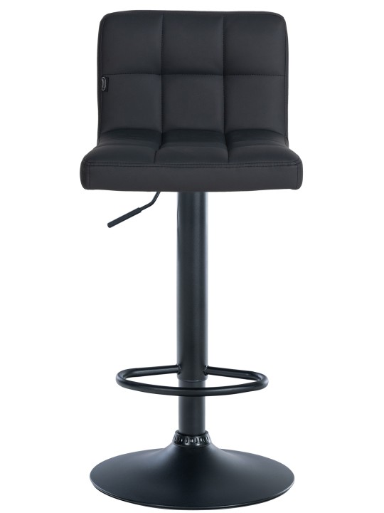 Banqueta alta Feni couro sintético, preto