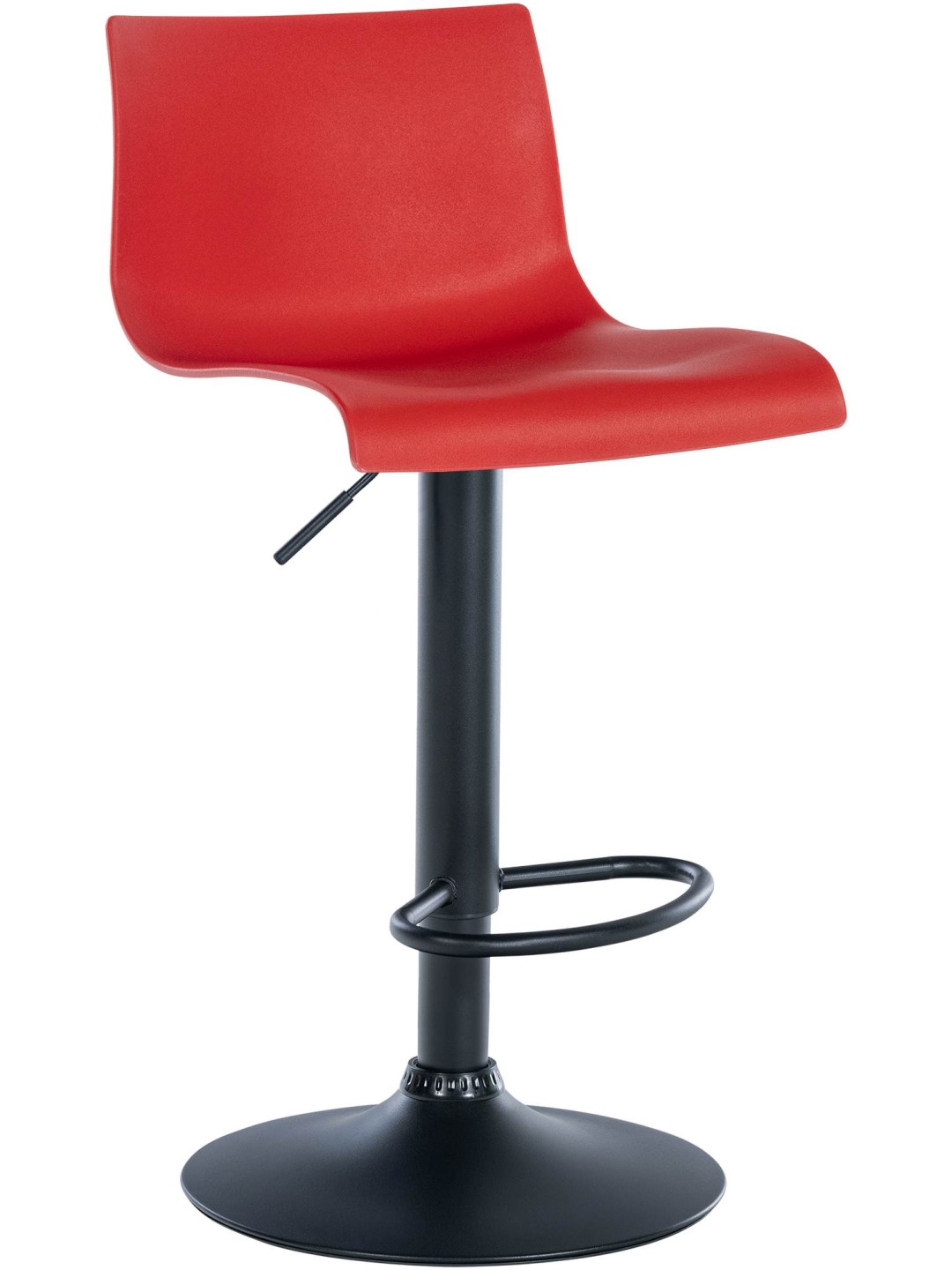 Banqueta alta Branford plástico, vermelho