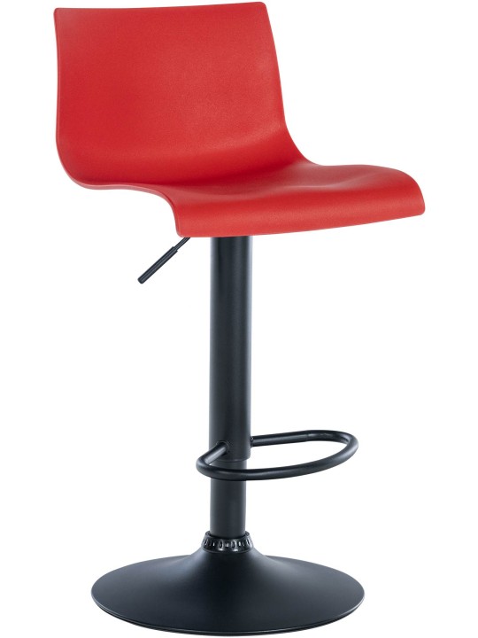Banqueta alta Branford plástico, vermelho