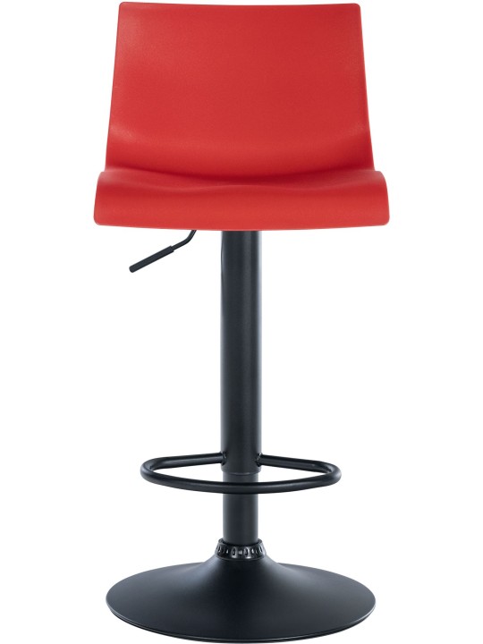 Banqueta alta Branford plástico, vermelho