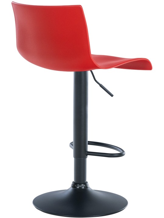 Banqueta alta Branford plástico, vermelho