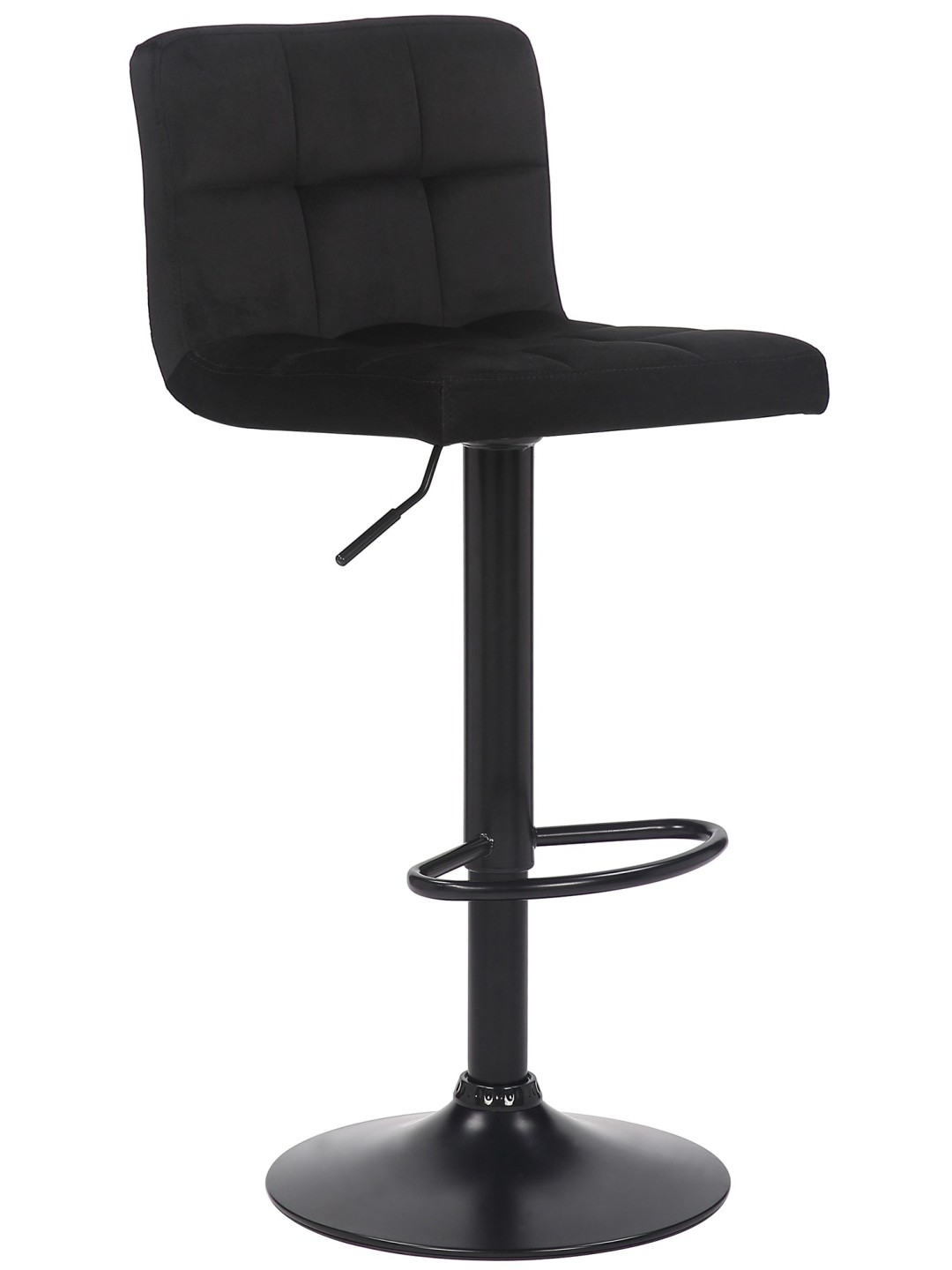 Banqueta alta Feni veludo, preto