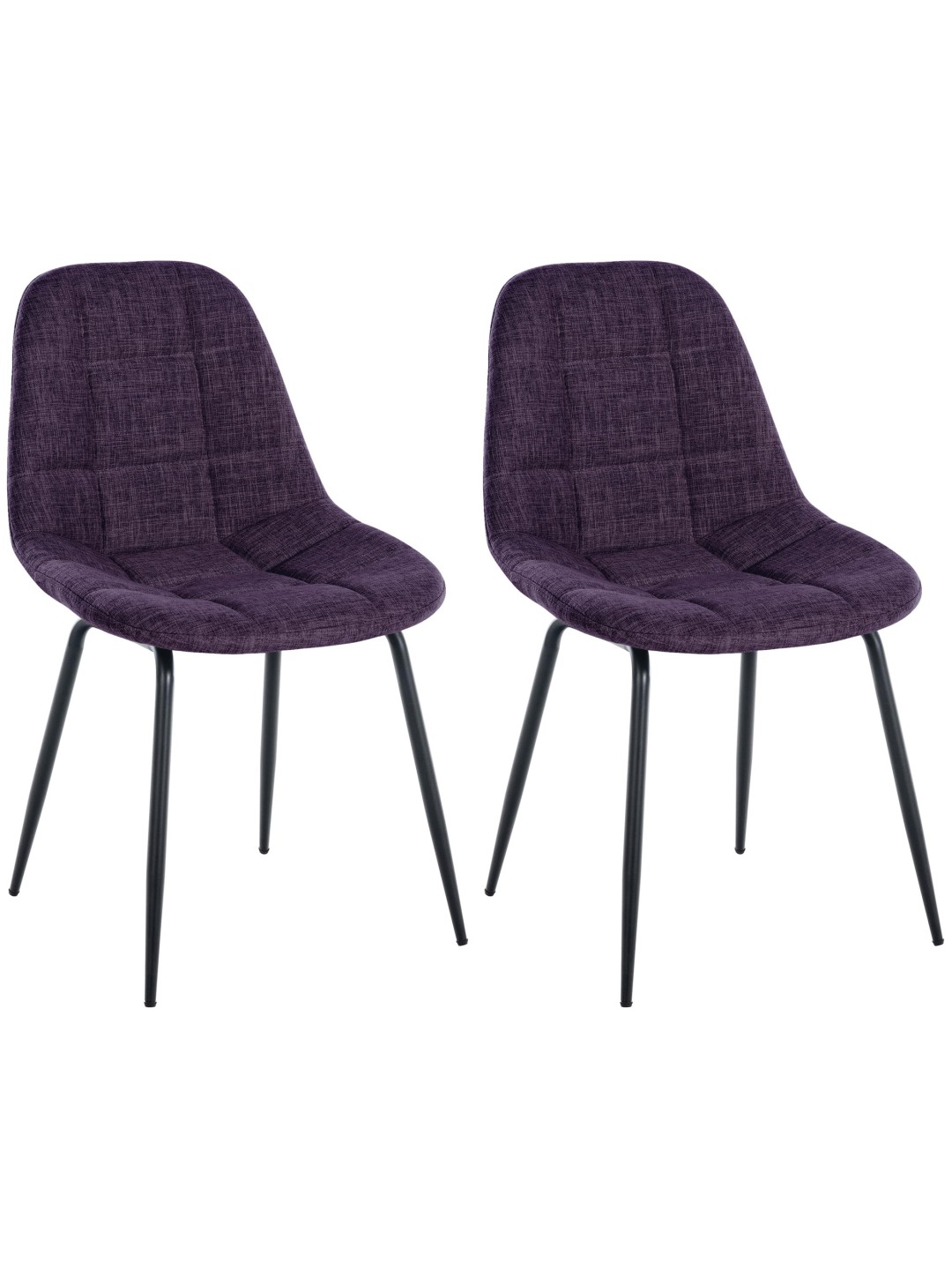 Conjunto de 2 cadeiras Tom tecido, lilás