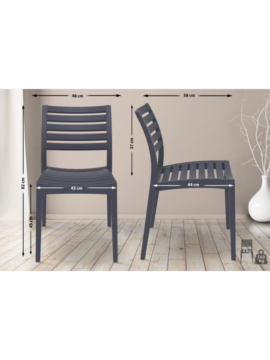 Cadeira Ares, cinza escuro Cadeira Ares, cinza escuro