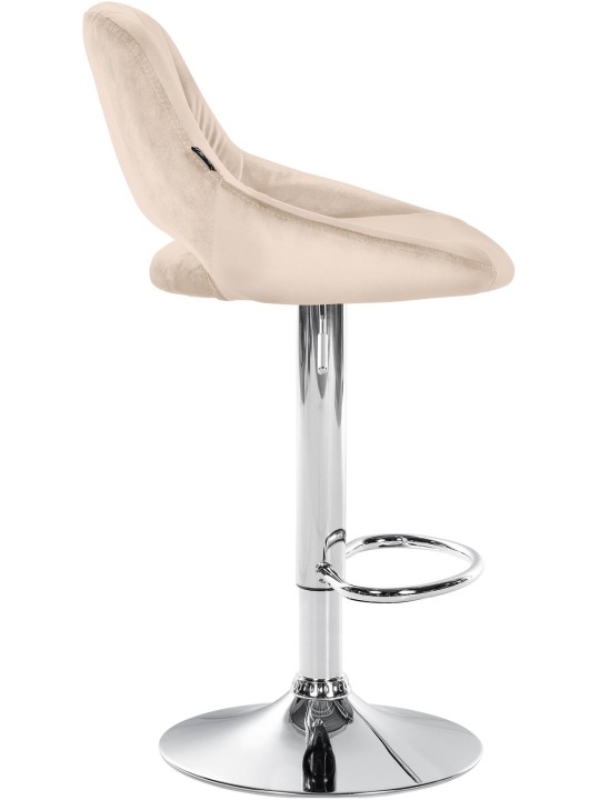 Conjunto de 2 bancos altos Milet veludo C, creme