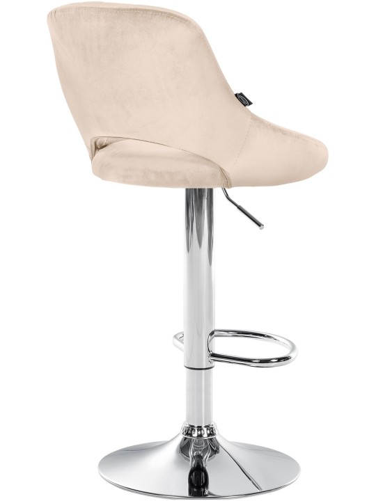 Conjunto de 2 bancos altos Milet veludo C, creme