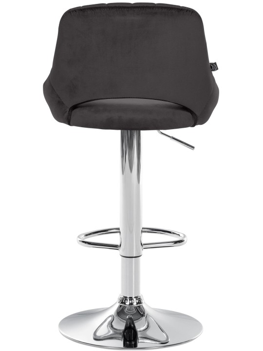 Conjunto de 2 bancos altos Milet veludo C, preto