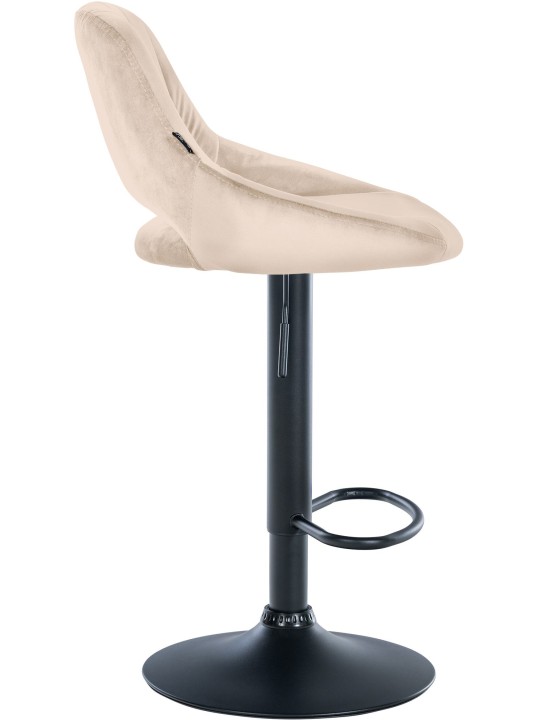 Conjunto de 2 bancos altos Milet veludo B, creme