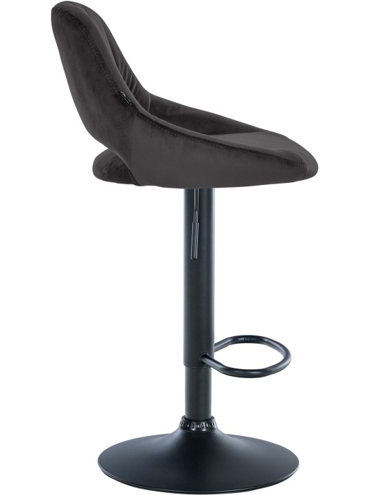 Conjunto de 2 bancos altos Milet veludo B, preto
