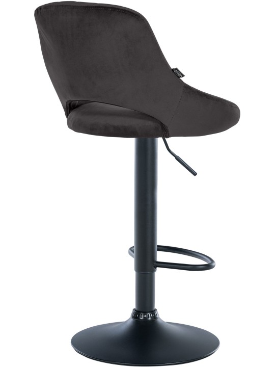 Conjunto de 2 bancos altos Milet veludo B, preto