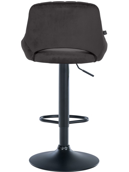 Conjunto de 2 bancos altos Milet veludo B, preto