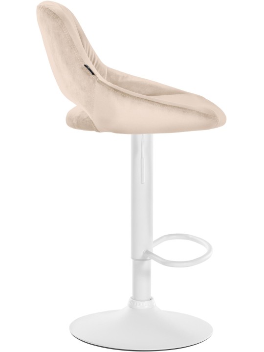 Conjunto de 2 bancos altos Milet veludo W, creme