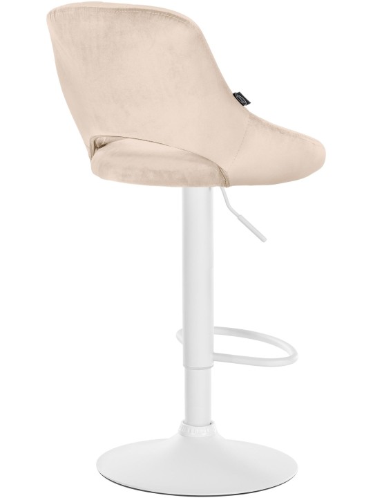 Conjunto de 2 bancos altos Milet veludo W, creme