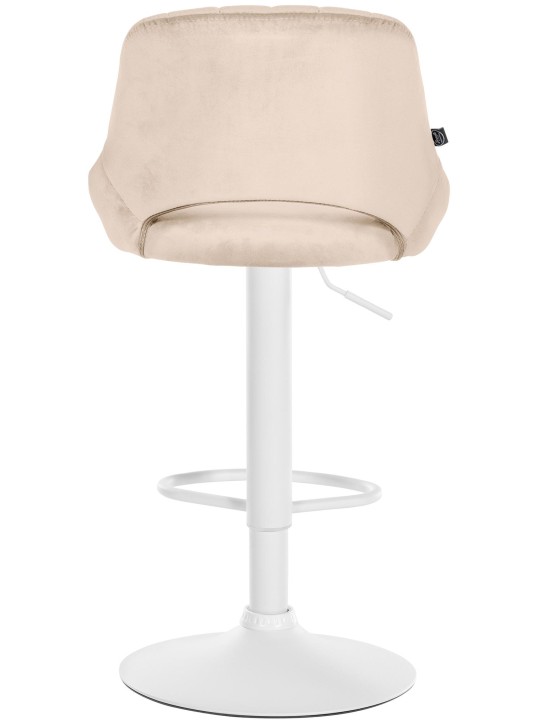 Conjunto de 2 bancos altos Milet veludo W, creme