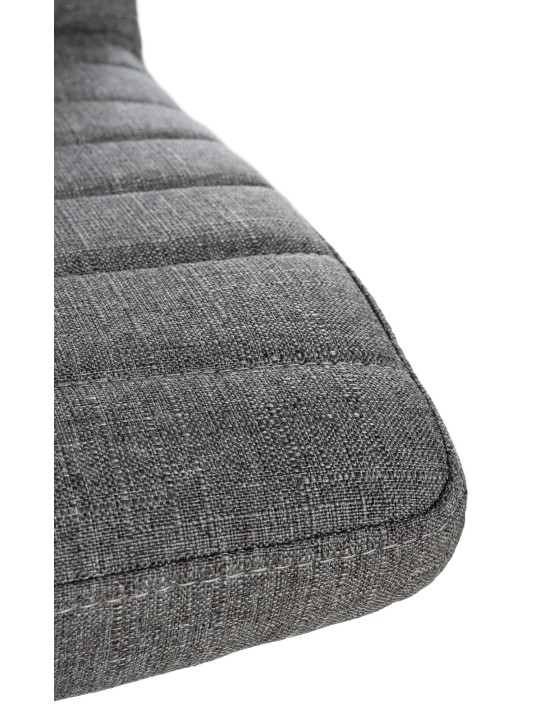 Conjunto de 2 cadeiras de jantar em tecido Elvas, cinza