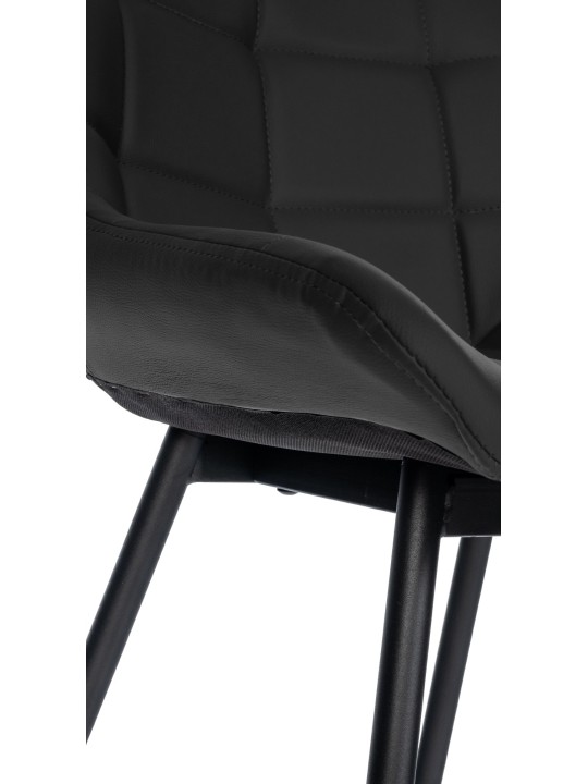 Banqueta alta Weston couro sintético, preto Banqueta alta Weston couro sintético, preto