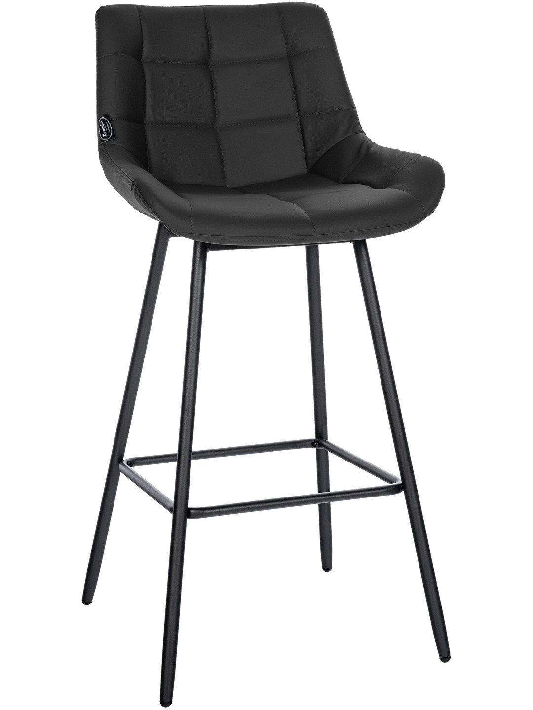 Banqueta alta Weston couro sintético, preto