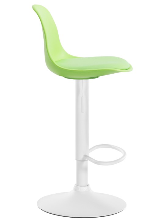 Banqueta alta Kiel couro sintético, verde