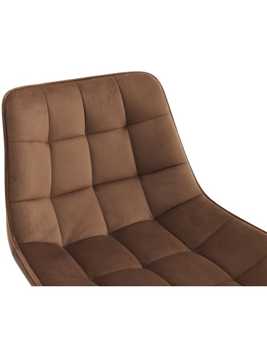Banqueta alta veludo Dartford, castanho