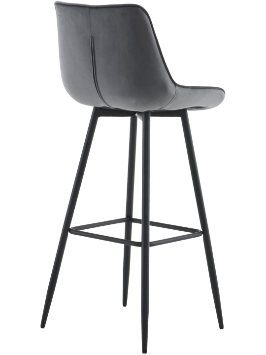 Banqueta alta veludo Dartford, cinza escuro Banqueta alta veludo Dartford, cinza escuro