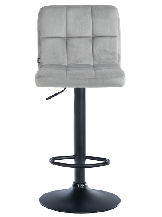 Conjunto de 2 bancos altos em veludo Peru, cinza