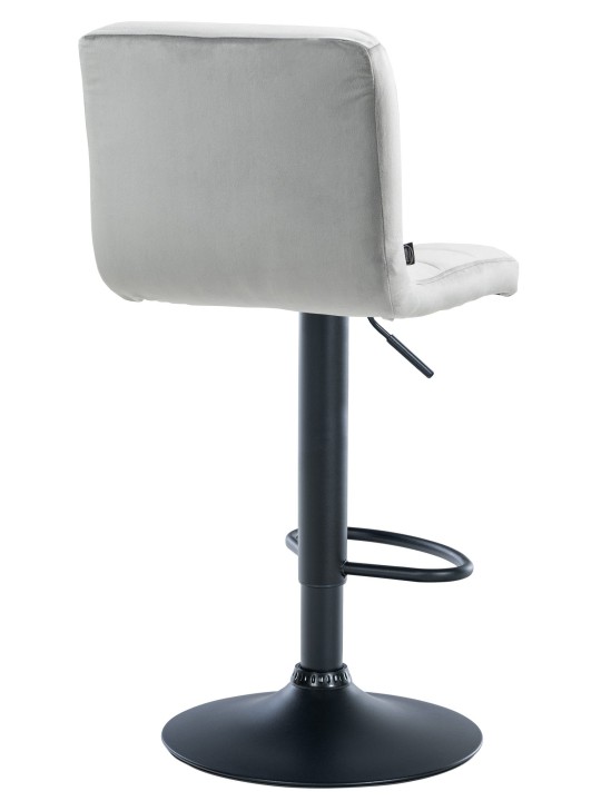 Conjunto de 2 bancos altos em veludo Peru, cinza