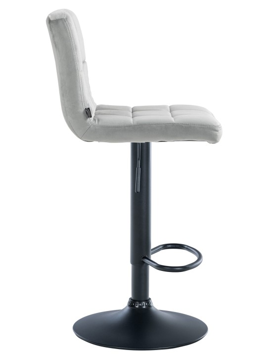 Conjunto de 2 bancos altos em veludo Peru, cinza