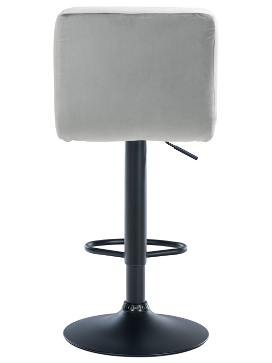 Conjunto de 2 bancos altos em veludo Peru, cinza