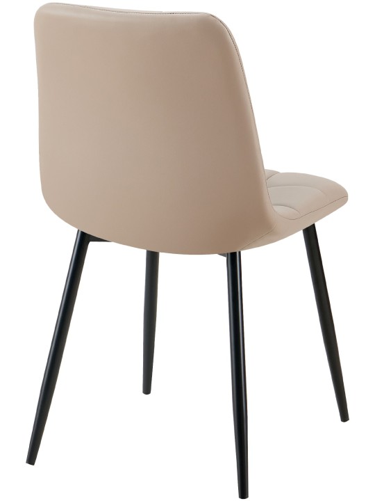 Conjunto de 4 cadeiras de jantar Antibes couro sintético, taupe
