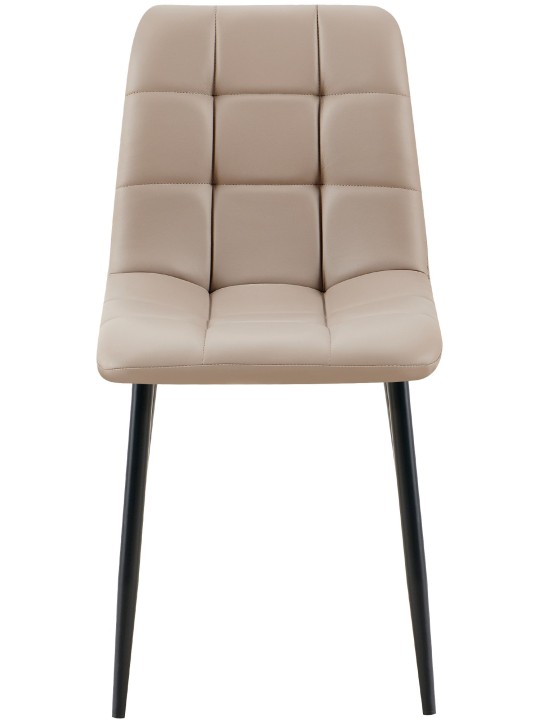 Conjunto de 4 cadeiras de jantar Antibes couro sintético, taupe