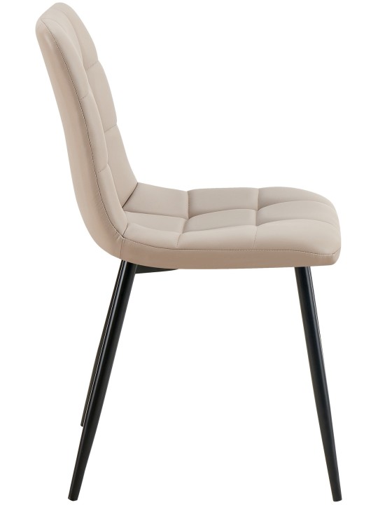 Conjunto de 4 cadeiras de jantar Antibes couro sintético, taupe