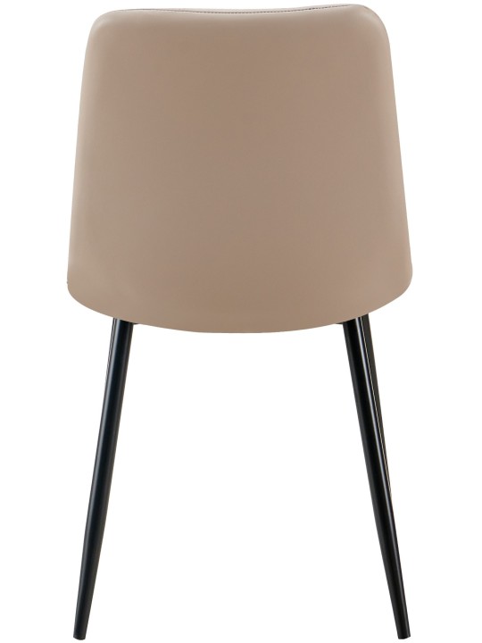 Conjunto de 4 cadeiras de jantar Antibes couro sintético, taupe