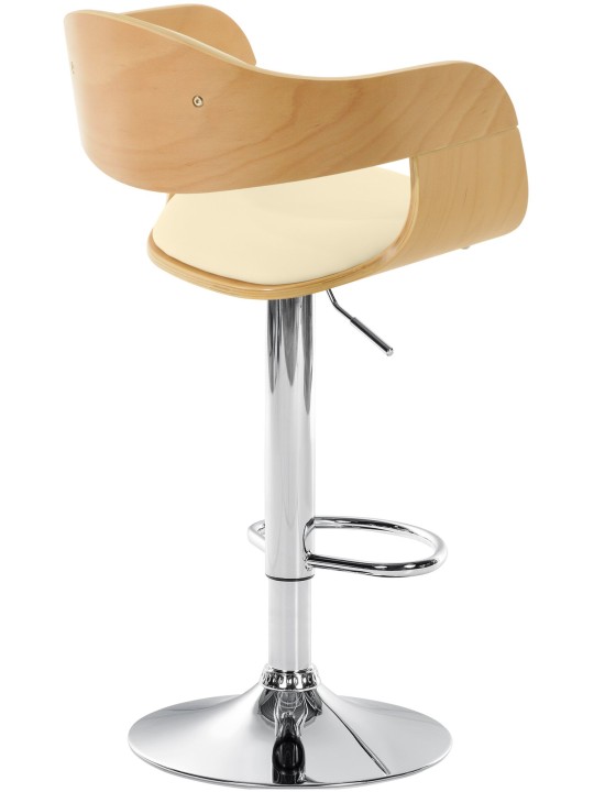 Banqueta de bar Kingston C, natural/creme