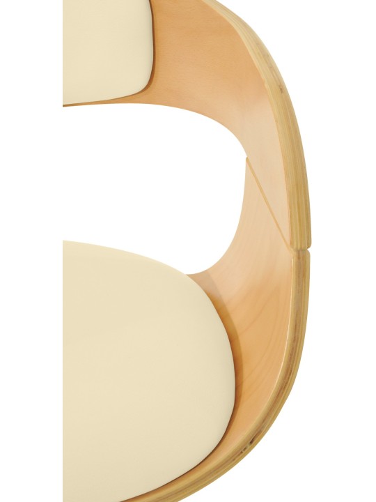 Banqueta de bar Kingston C, natural/creme