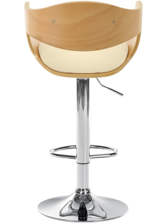 Banqueta de bar Kingston C, natural/creme
