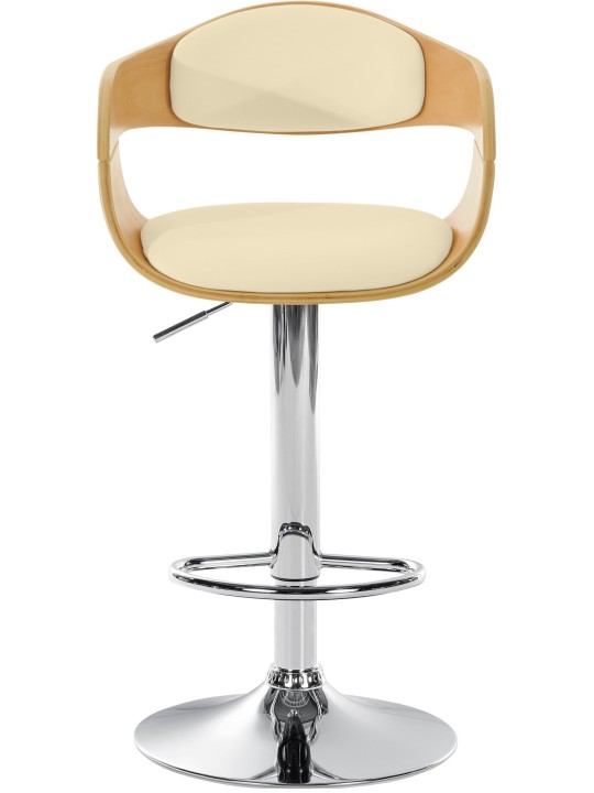 Banqueta de bar Kingston C, natural/creme