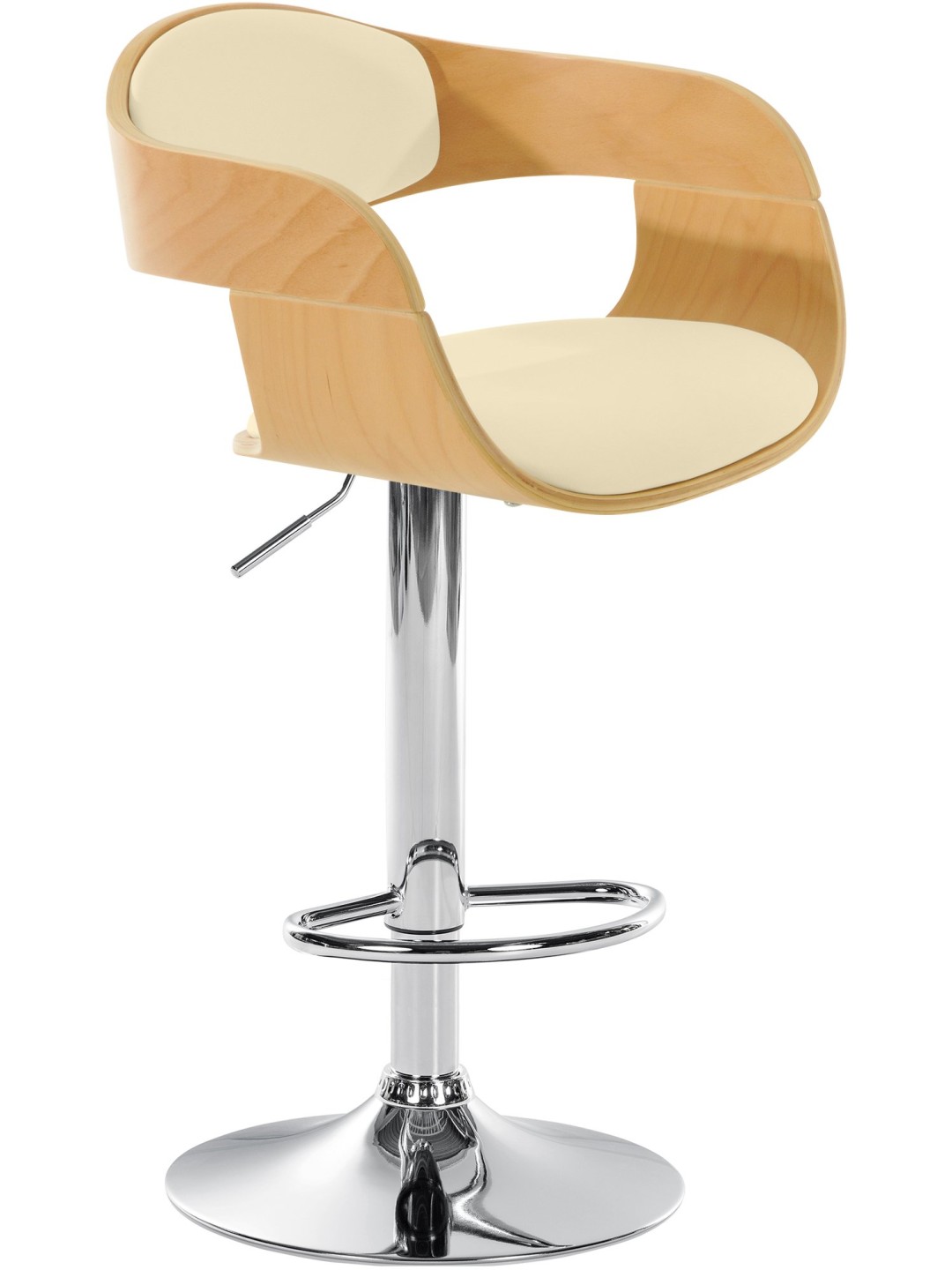 Banqueta de bar Kingston C, natural/creme