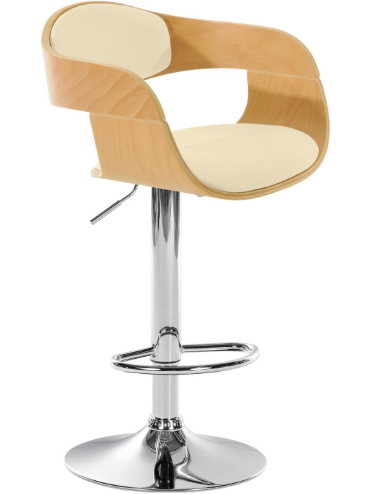 Banqueta de bar Kingston C, natural/creme