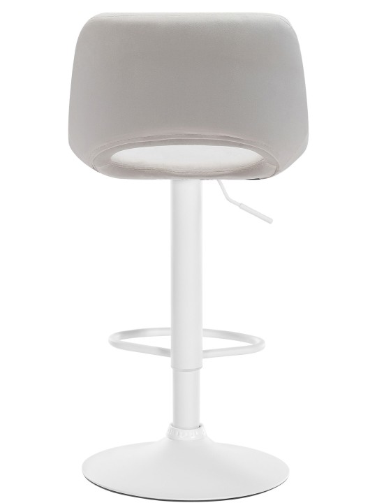 Banqueta alta Camden veludo, creme