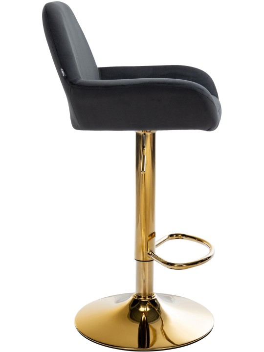 Banqueta alta Braga veludo dourado, preto Banqueta alta Braga veludo dourado, preto
