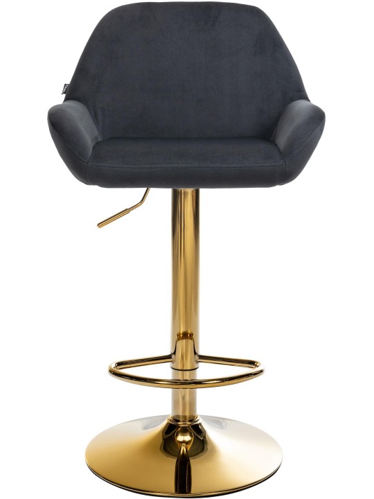 Banqueta alta Braga veludo dourado, preto Banqueta alta Braga veludo dourado, preto